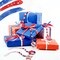 12 Pieces Independence Day Wood Bead Garland with Wooden Tag 4th of July Patriotic Wooden Bead Hanging Ornaments American Flag